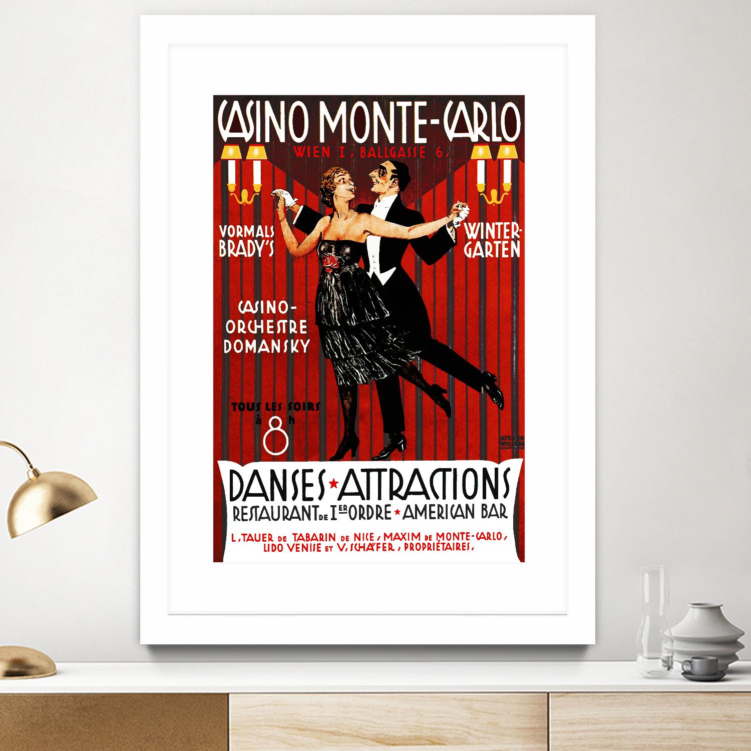 Casino Monte-Carlo by Archive on GIANT ART - red vintage homme et femme