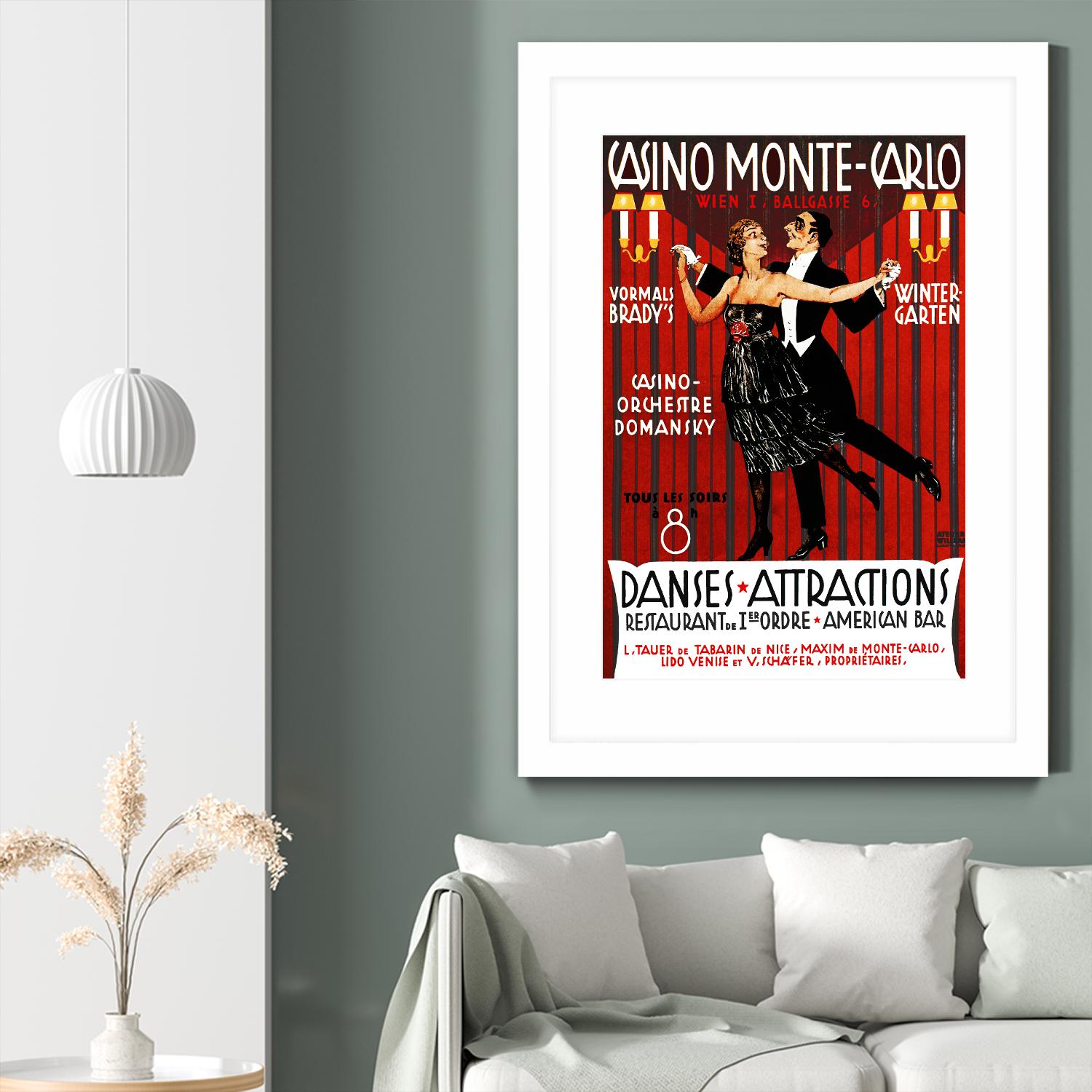 Casino Monte-Carlo by Archive on GIANT ART - red vintage homme et femme