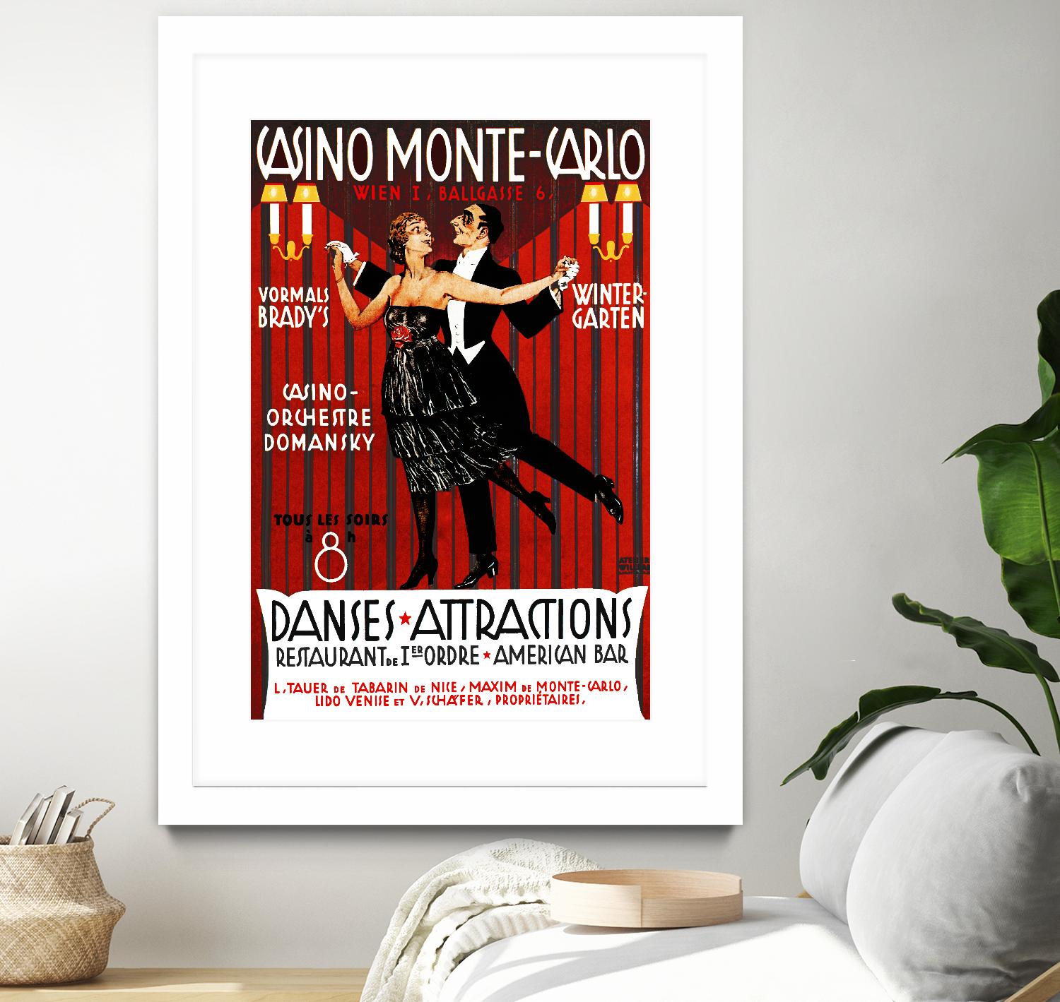 Casino Monte-Carlo by Archive on GIANT ART - red vintage homme et femme