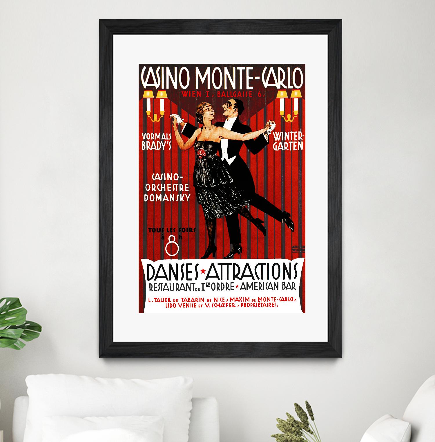 Casino Monte-Carlo by Archive on GIANT ART - red vintage homme et femme