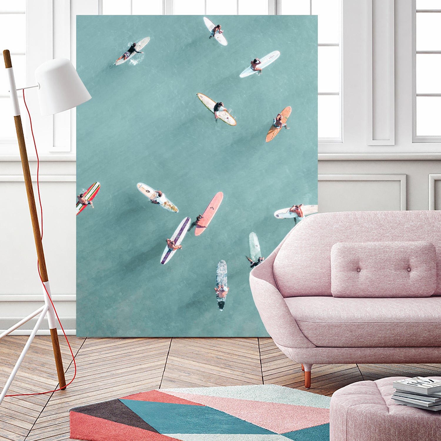 Surfers by Uknown on GIANT ART - blue coastal surfboards