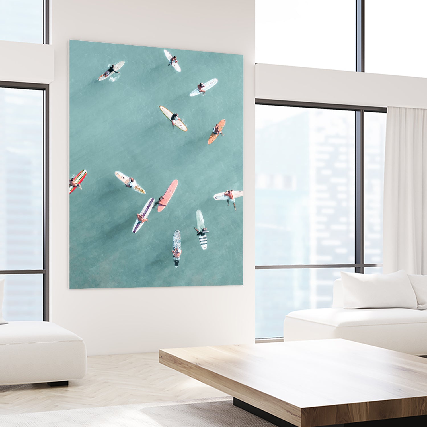 Surfers by Uknown on GIANT ART - blue coastal surfboards