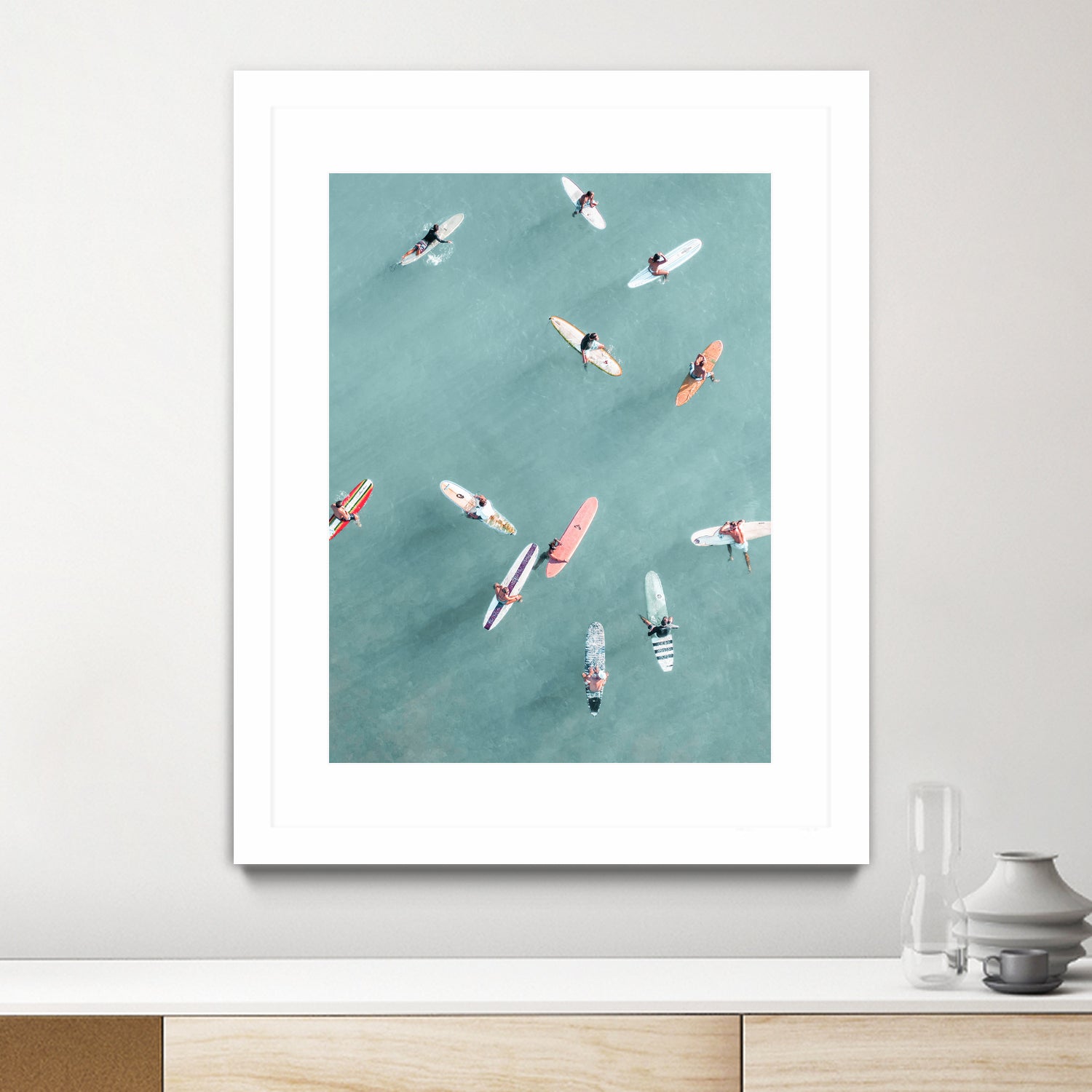 Surfers II by Uknown on GIANT ART - blue coastal surfboards
