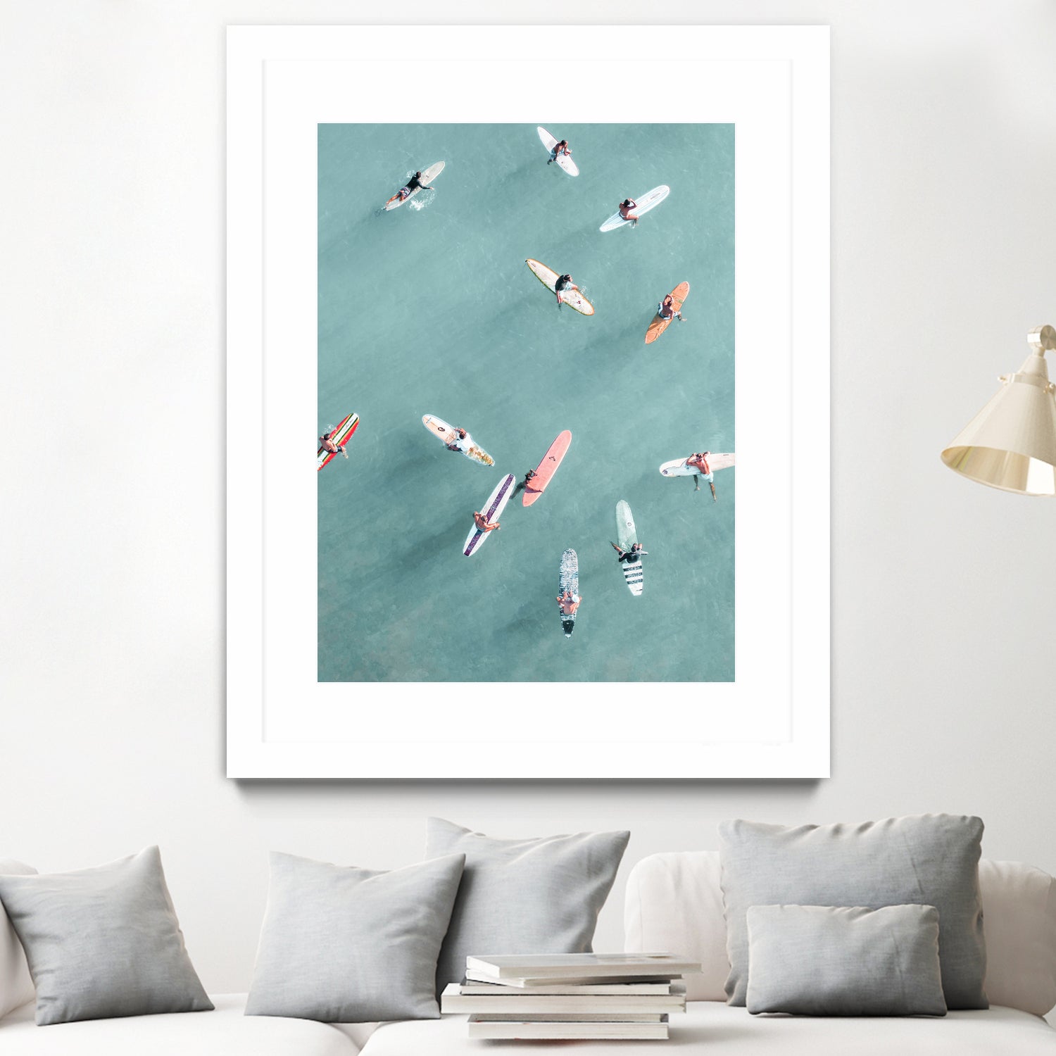 Surfers II by Uknown on GIANT ART - blue coastal surfboards