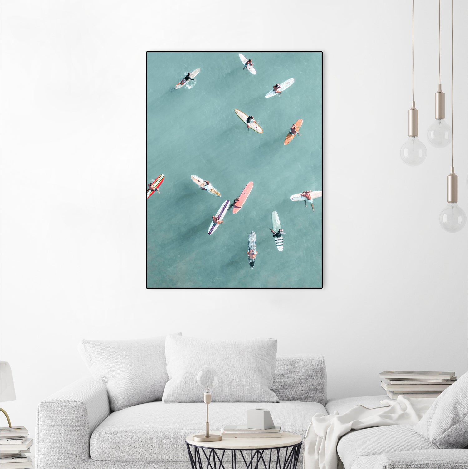 Surfers by Uknown on GIANT ART - blue coastal surfboards