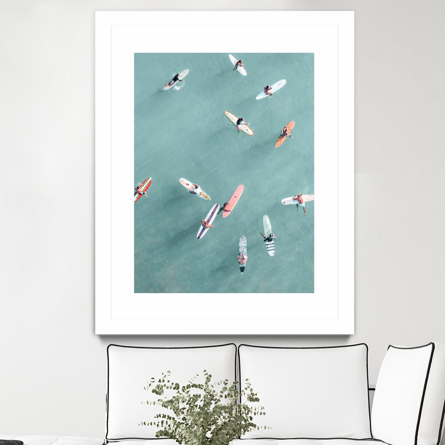 Surfers II by Uknown on GIANT ART - blue coastal surfboards