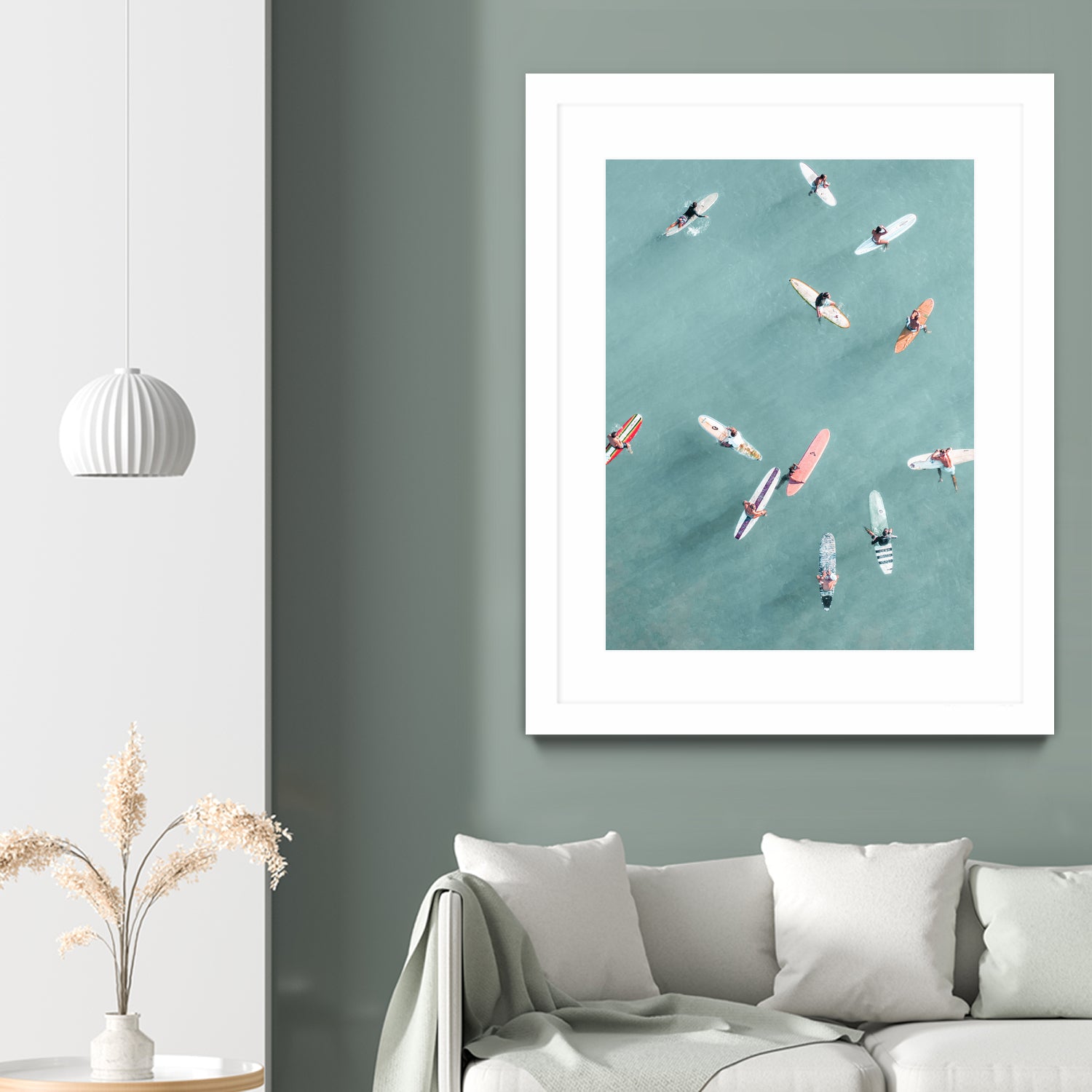 Surfers II by Uknown on GIANT ART - blue coastal surfboards