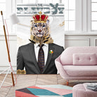 The King by Carole St-Germain on GIANT ART - red pop tiger