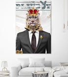 The King by Carole St-Germain on GIANT ART - red pop tiger