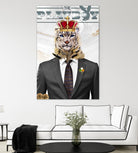 The King by Carole St-Germain on GIANT ART - red pop tiger