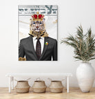 The King by Carole St-Germain on GIANT ART - red pop tiger