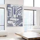 Centric -Blue Ice - 8 by Lori Dubois on GIANT ART - grey linear