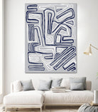 Centric -Blue Ice - 8 by Lori Dubois on GIANT ART - grey linear