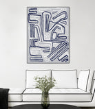 Centric -Blue Ice - 8 by Lori Dubois on GIANT ART - grey linear