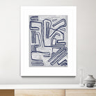Centric -Blue Ice - 8 by Lori Dubois on GIANT ART - blue linear