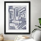 Centric -Blue Ice - 8 by Lori Dubois on GIANT ART - blue linear