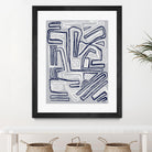 Centric -Blue Ice - 8 by Lori Dubois on GIANT ART - blue linear