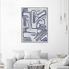 Centric -Blue Ice - 8 by Lori Dubois on GIANT ART - grey linear
