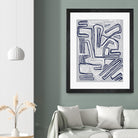 Centric -Blue Ice - 8 by Lori Dubois on GIANT ART - blue linear