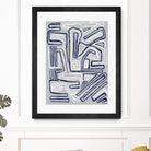 Centric -Blue Ice - 8 by Lori Dubois on GIANT ART - blue linear