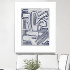 Centric -Blue Ice - 8 by Lori Dubois on GIANT ART - blue linear