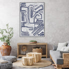 Centric -Blue Ice - 8 by Lori Dubois on GIANT ART - grey linear