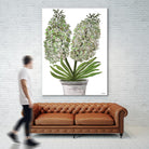 Summer Bloom - Lavender - Blue-11 by Lori Dubois on GIANT ART - green floral pot