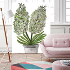 Summer Bloom - Lavender - Blue-11 by Lori Dubois on GIANT ART - green floral pot