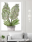 Summer Bloom - Lavender - Blue-11 by Lori Dubois on GIANT ART - green floral pot