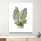 Summer Bloom - Lavender - Blue-11 by Lori Dubois on GIANT ART - green floral pot