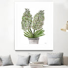 Summer Bloom - Lavender - Blue-11 by Lori Dubois on GIANT ART - green floral pot