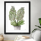 Summer Bloom - Lavender - Blue-11 by Lori Dubois on GIANT ART - green floral pot