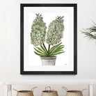 Summer Bloom - Lavender - Blue-11 by Lori Dubois on GIANT ART - green floral pot