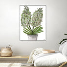 Summer Bloom - Lavender - Blue-11 by Lori Dubois on GIANT ART - green floral pot