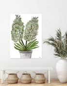 Summer Bloom - Lavender - Blue-11 by Lori Dubois on GIANT ART - green floral pot