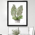 Summer Bloom - Lavender - Blue-11 by Lori Dubois on GIANT ART - green floral pot