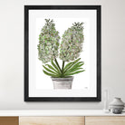 Summer Bloom - Lavender - Blue-11 by Lori Dubois on GIANT ART - green floral pot