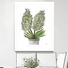 Summer Bloom - Lavender - Blue-11 by Lori Dubois on GIANT ART - green floral pot