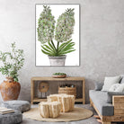 Summer Bloom - Lavender - Blue-11 by Lori Dubois on GIANT ART - green floral pot