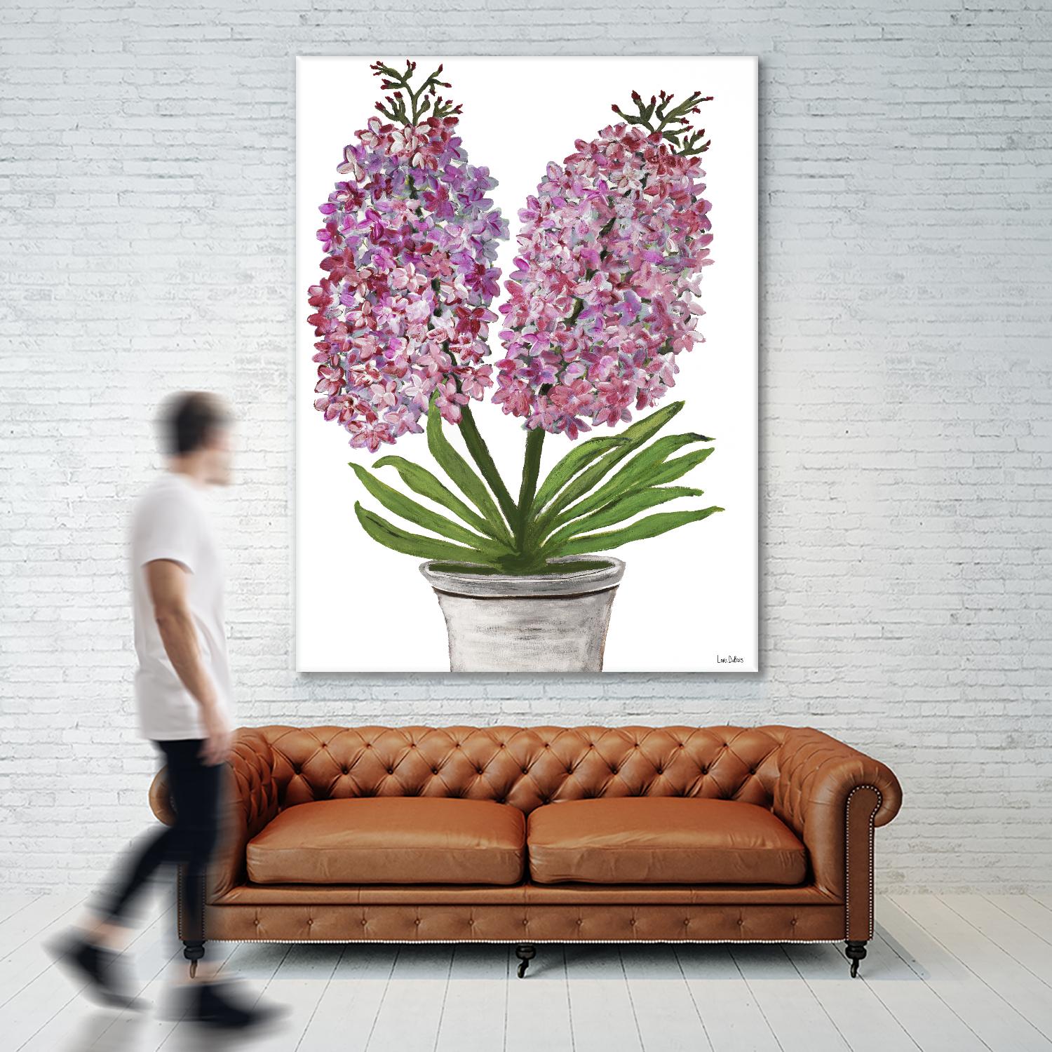 Summer Bloom - Pink -13 by Lori Dubois on GIANT ART - pink floral pot