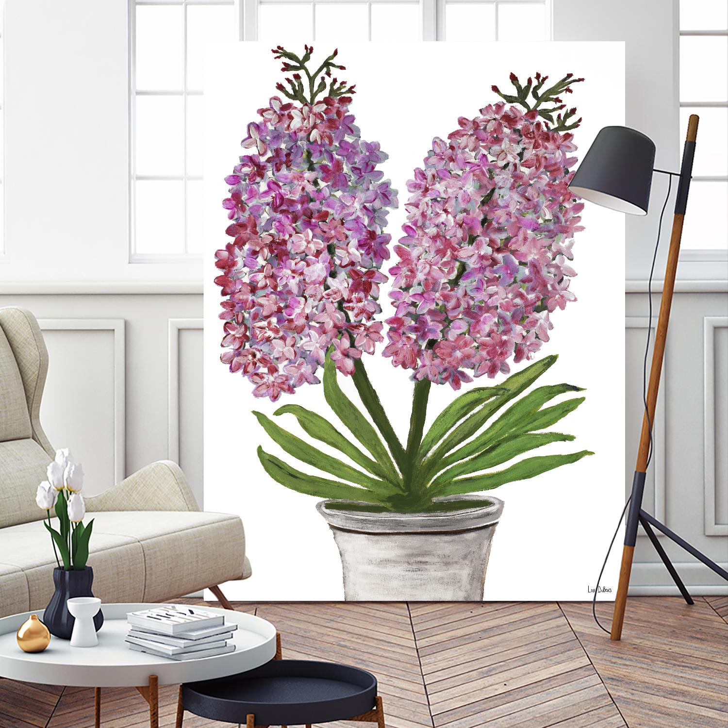 Summer Bloom - Pink -13 by Lori Dubois on GIANT ART - pink floral pot