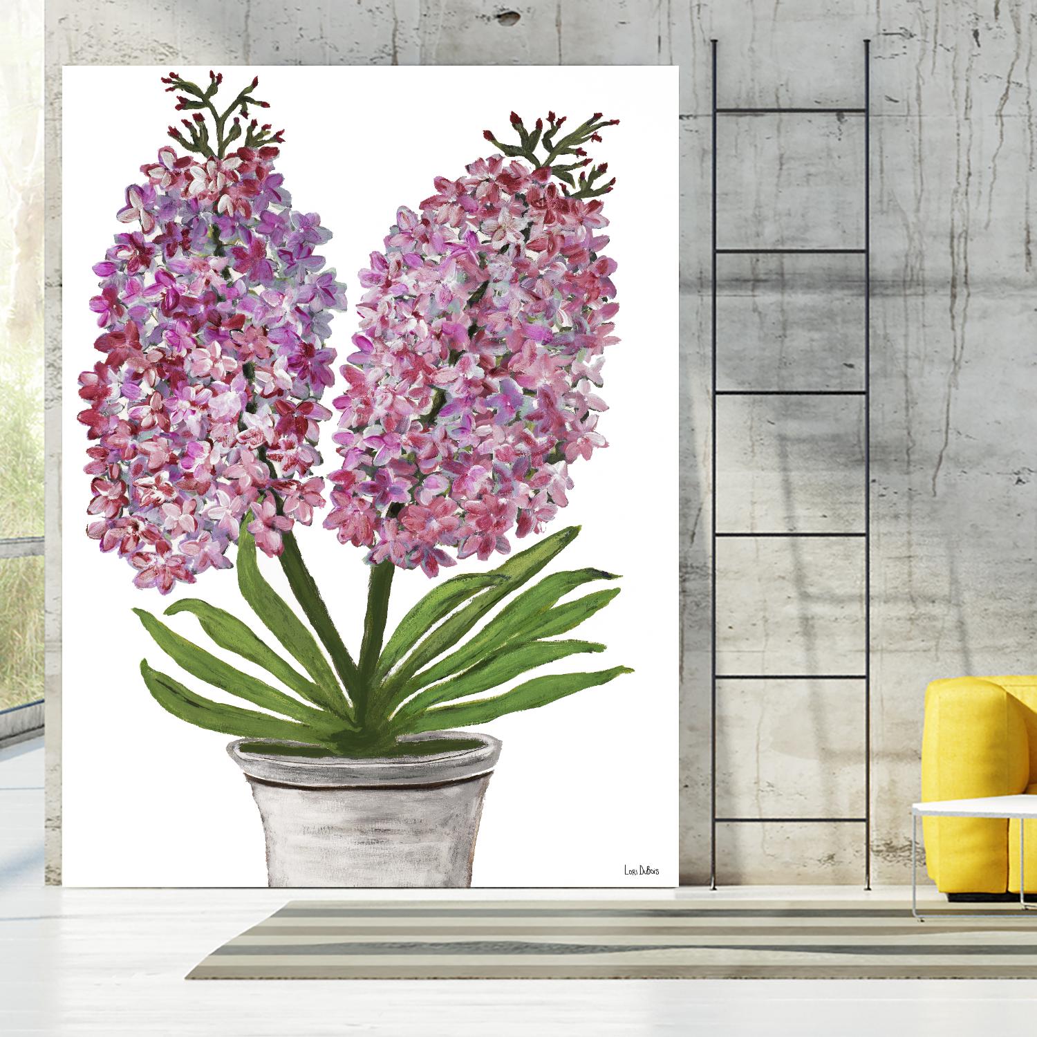 Summer Bloom - Pink -13 by Lori Dubois on GIANT ART - pink floral pot