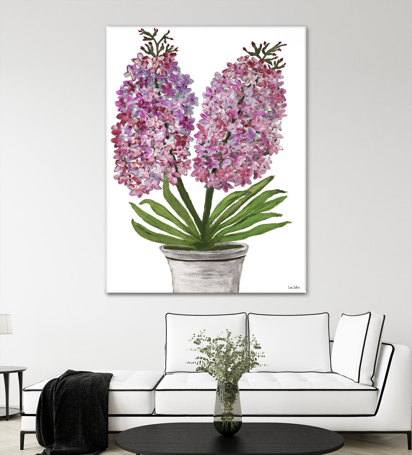 Summer Bloom - Pink -13 by Lori Dubois on GIANT ART - pink floral pot
