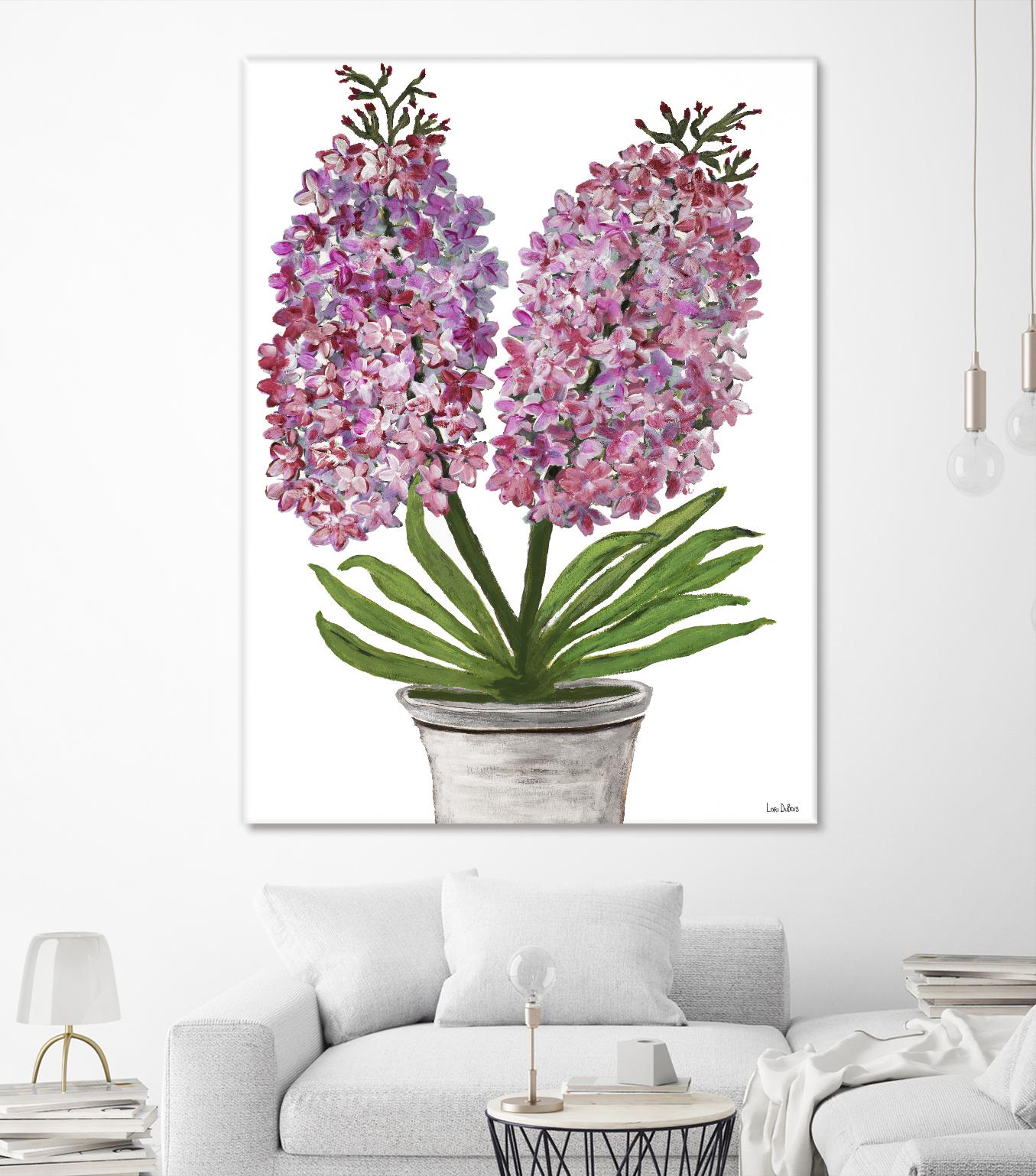 Summer Bloom - Pink -13 by Lori Dubois on GIANT ART - pink floral pot