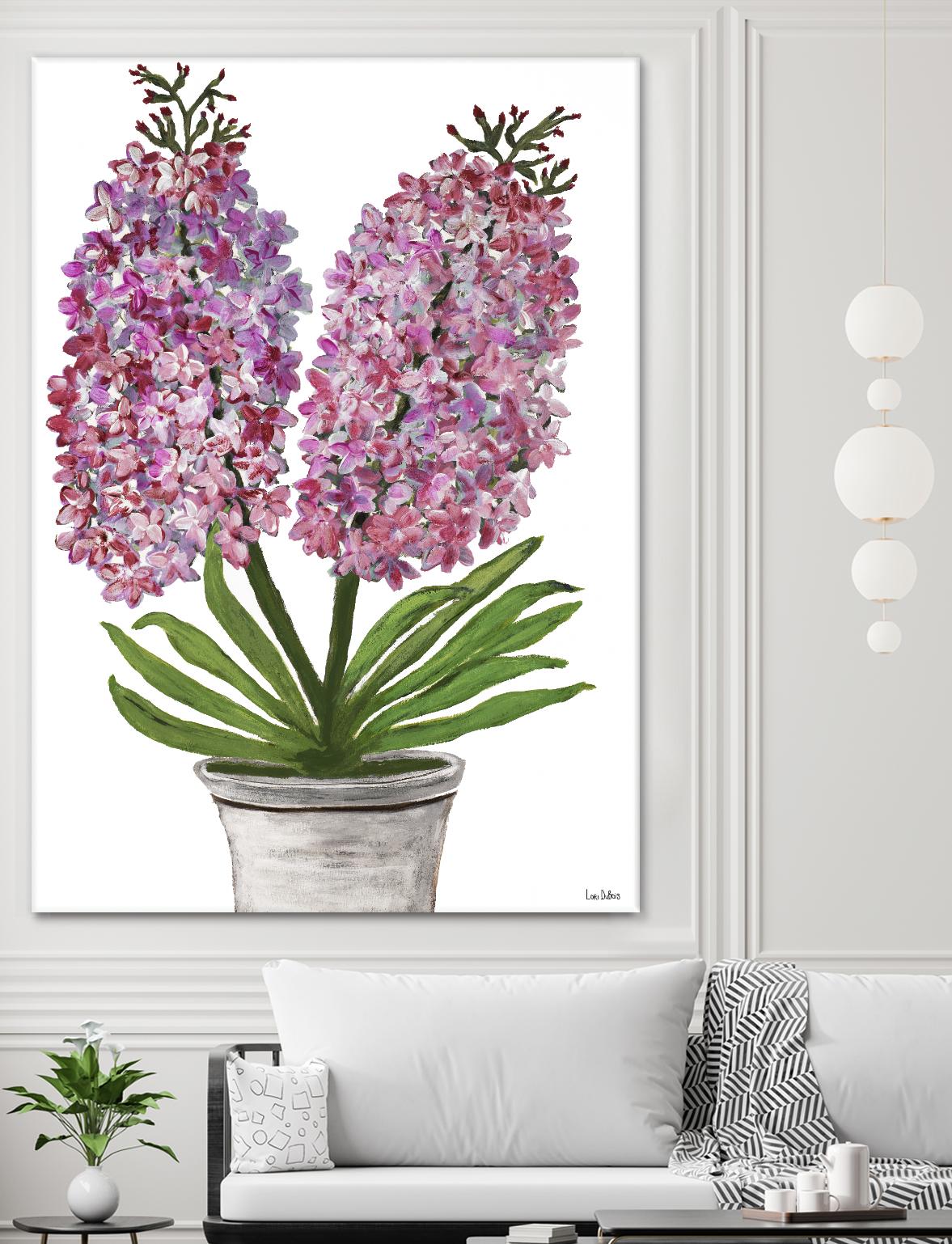 Summer Bloom - Pink -13 by Lori Dubois on GIANT ART - pink floral pot