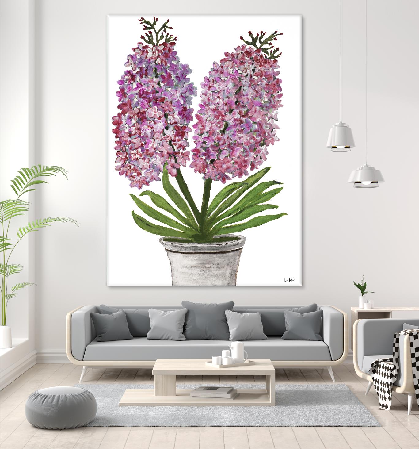 Summer Bloom - Pink -13 by Lori Dubois on GIANT ART - pink floral pot