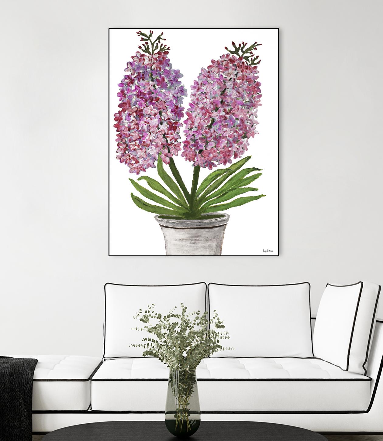 Summer Bloom - Pink -13 by Lori Dubois on GIANT ART - pink floral pot