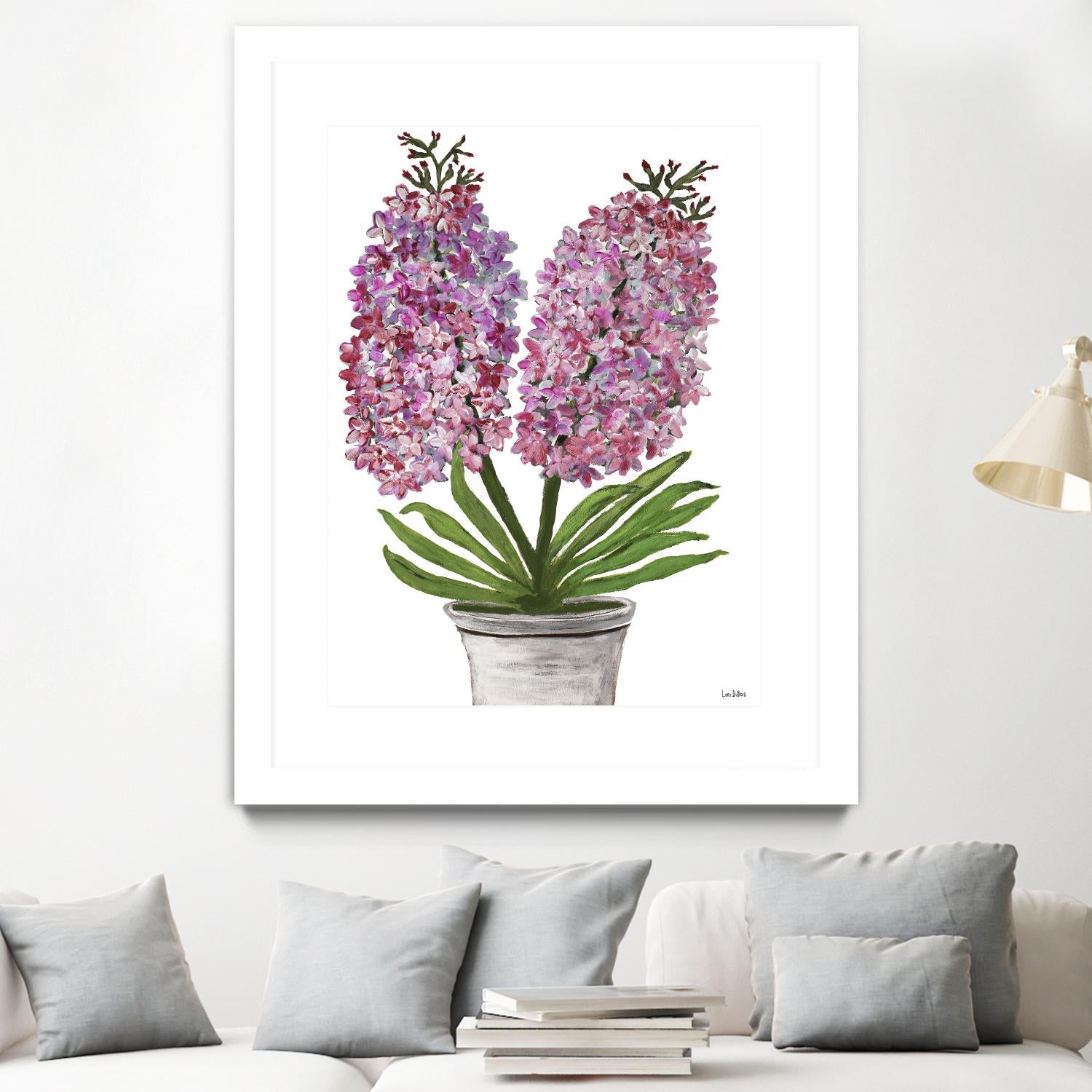 Summer Bloom - Pink -13 by Lori Dubois on GIANT ART - pink floral pot
