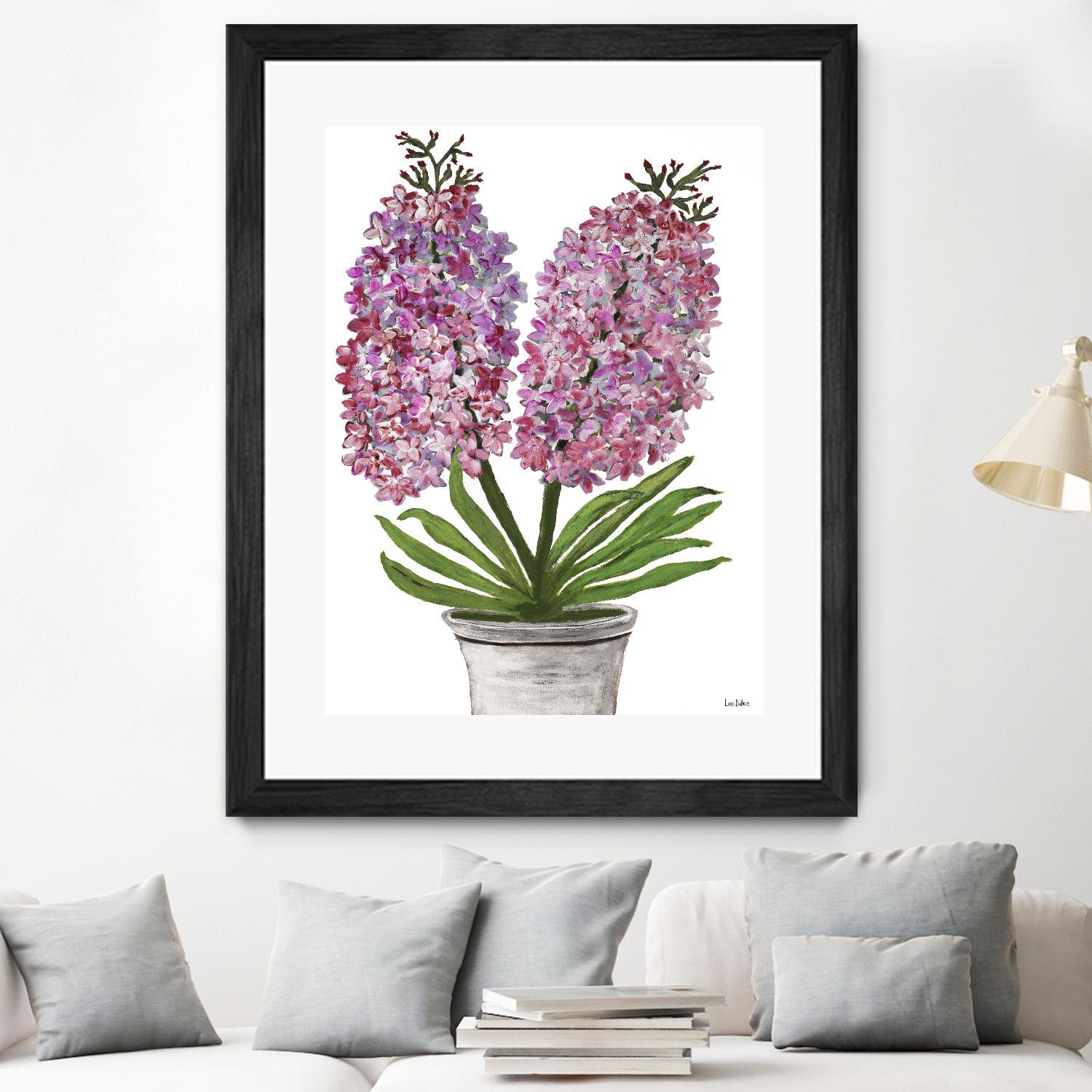 Summer Bloom - Pink -13 by Lori Dubois on GIANT ART - pink floral pot