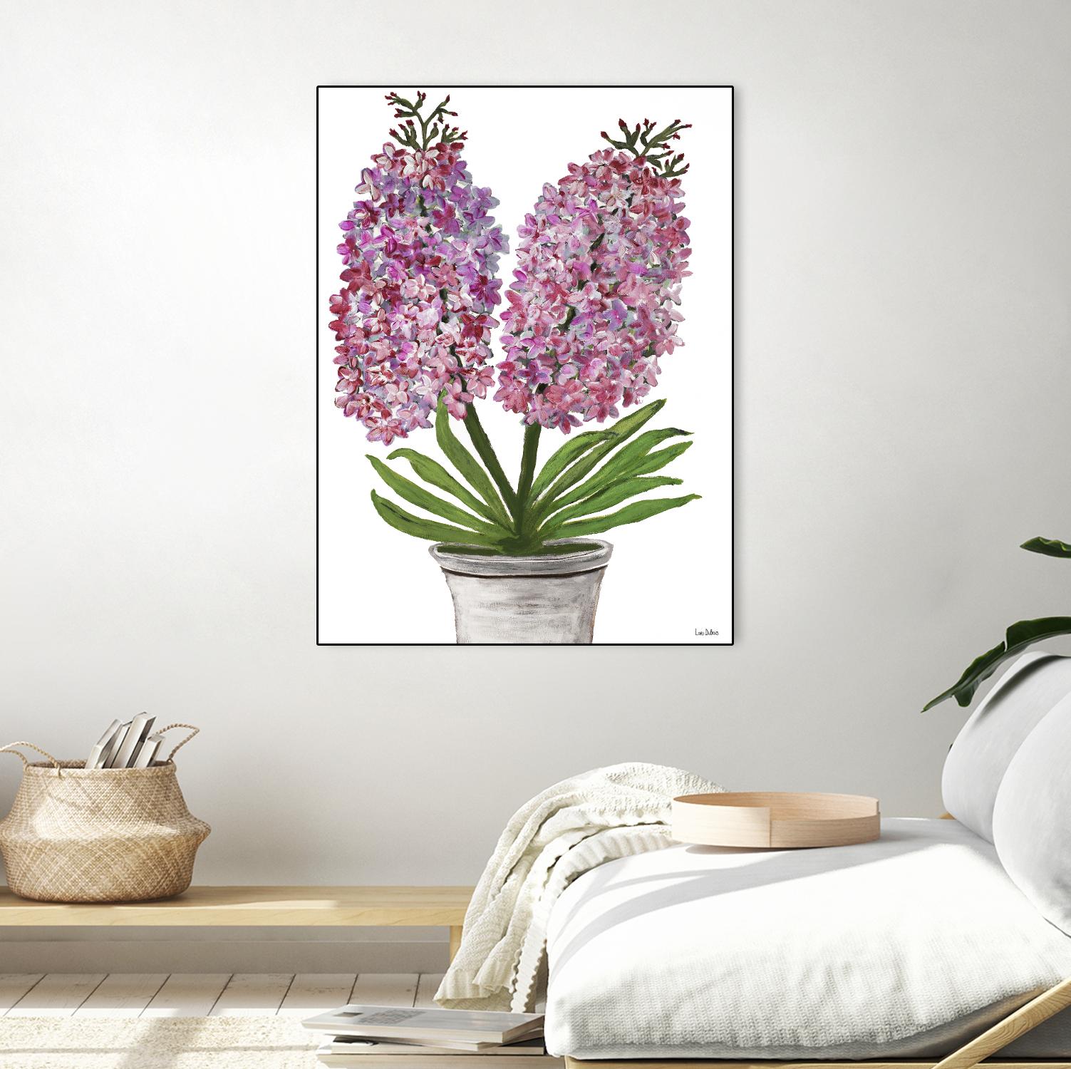 Summer Bloom - Pink -13 by Lori Dubois on GIANT ART - pink floral pot